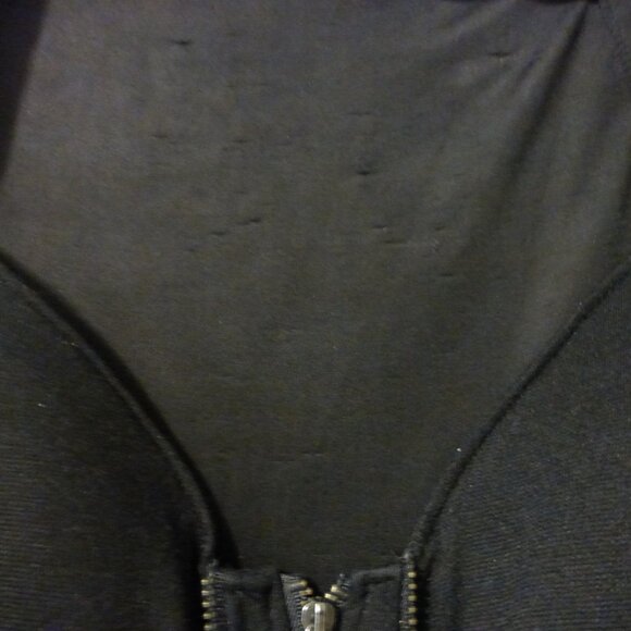 BEBE dark blue & black stripes dress with faux leather accents - Picture 5 of 11